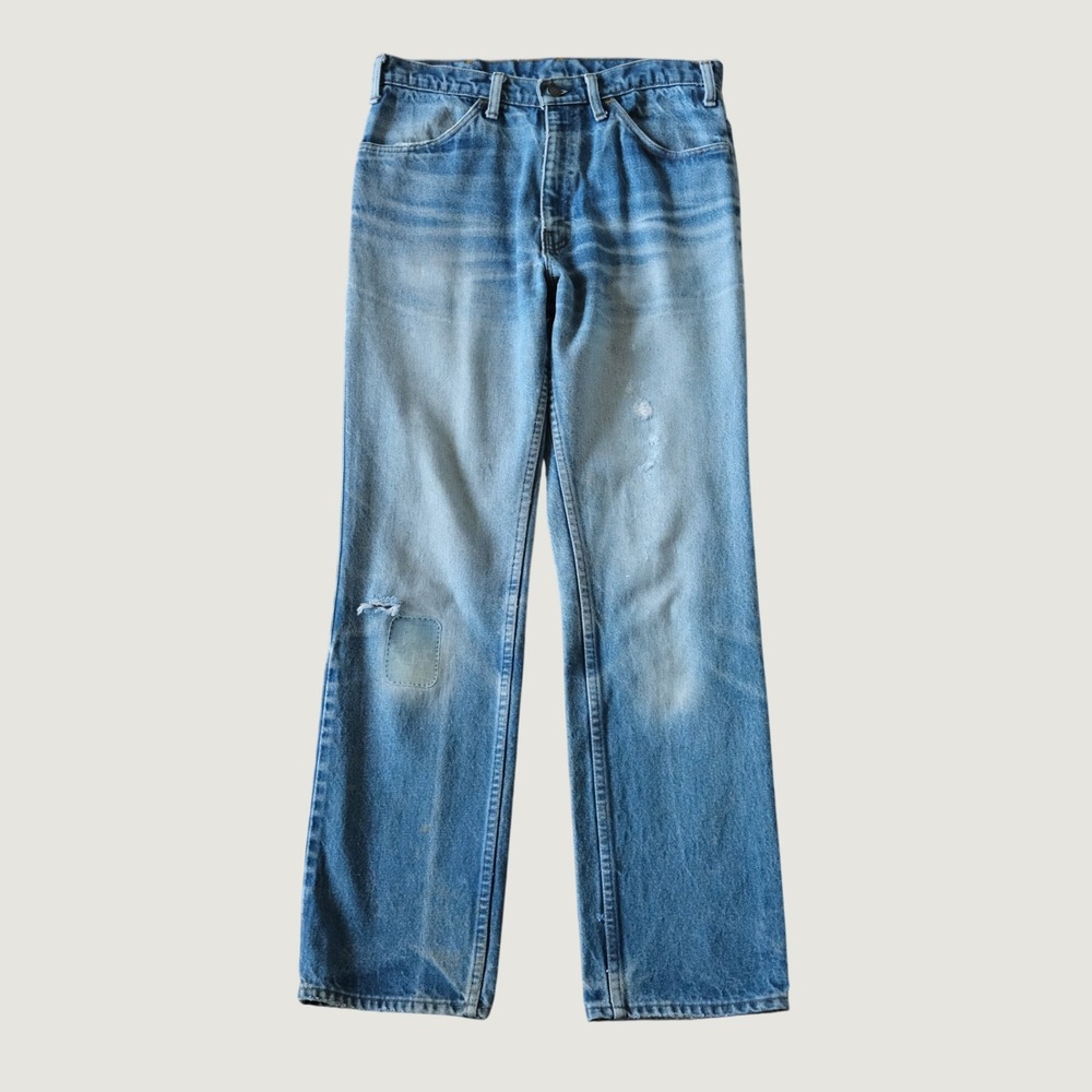 JCPenney‎ Vintage Jeans Blue Distressed Workwear 32 Straight Leg Denim Pants